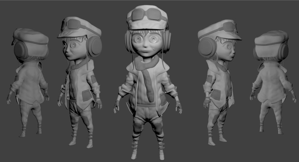 3d model plane pilot character cgtrader