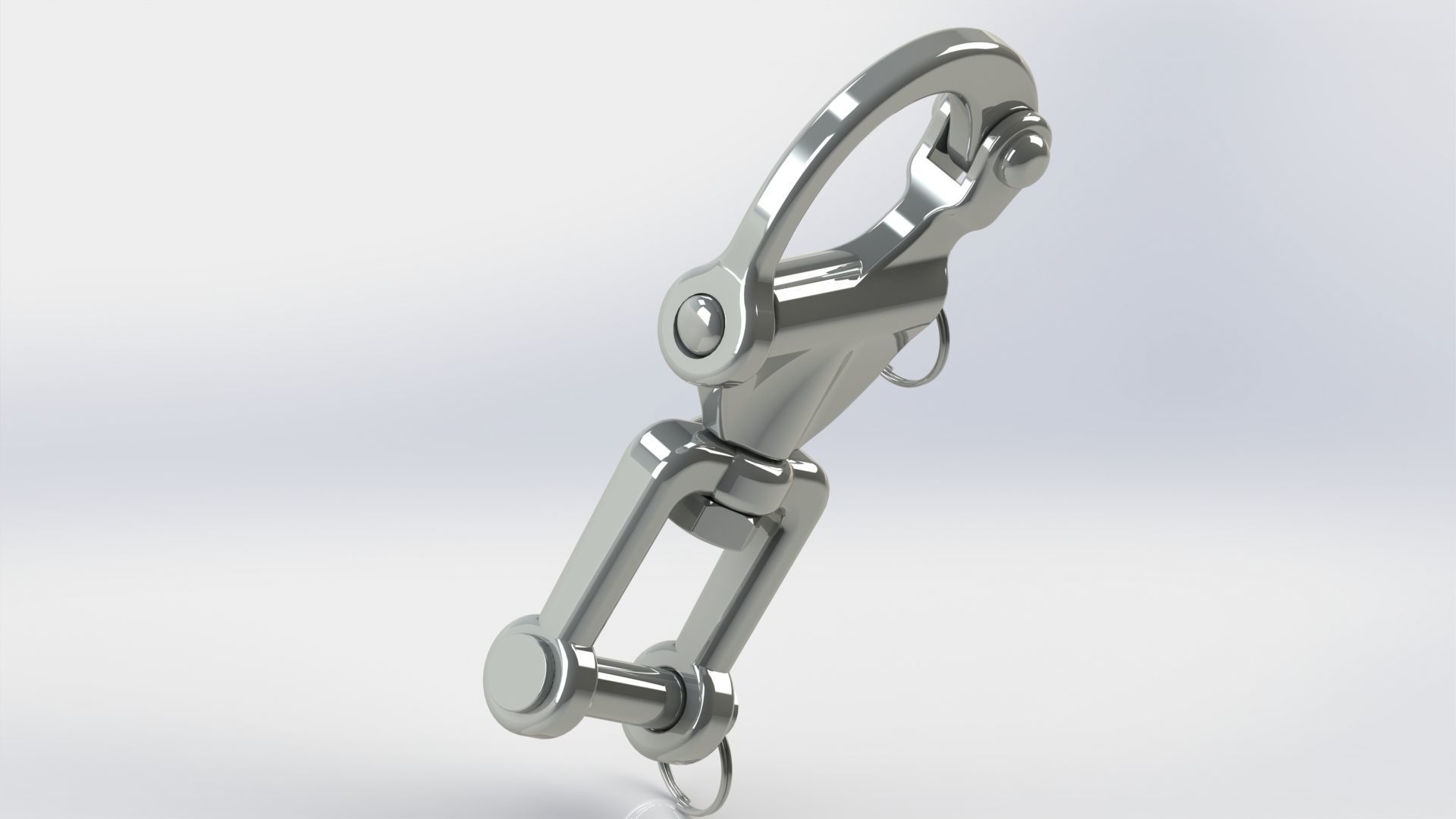 Quick release swivel carabiner with ring 3D model CGTrader
