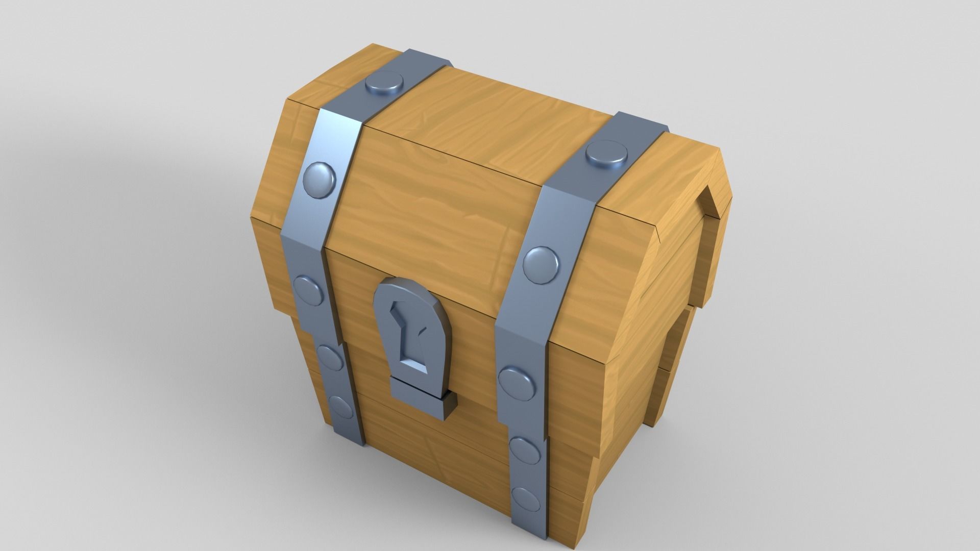 Clash Royale Wooden Chest Treasure 3D model CGTrader
