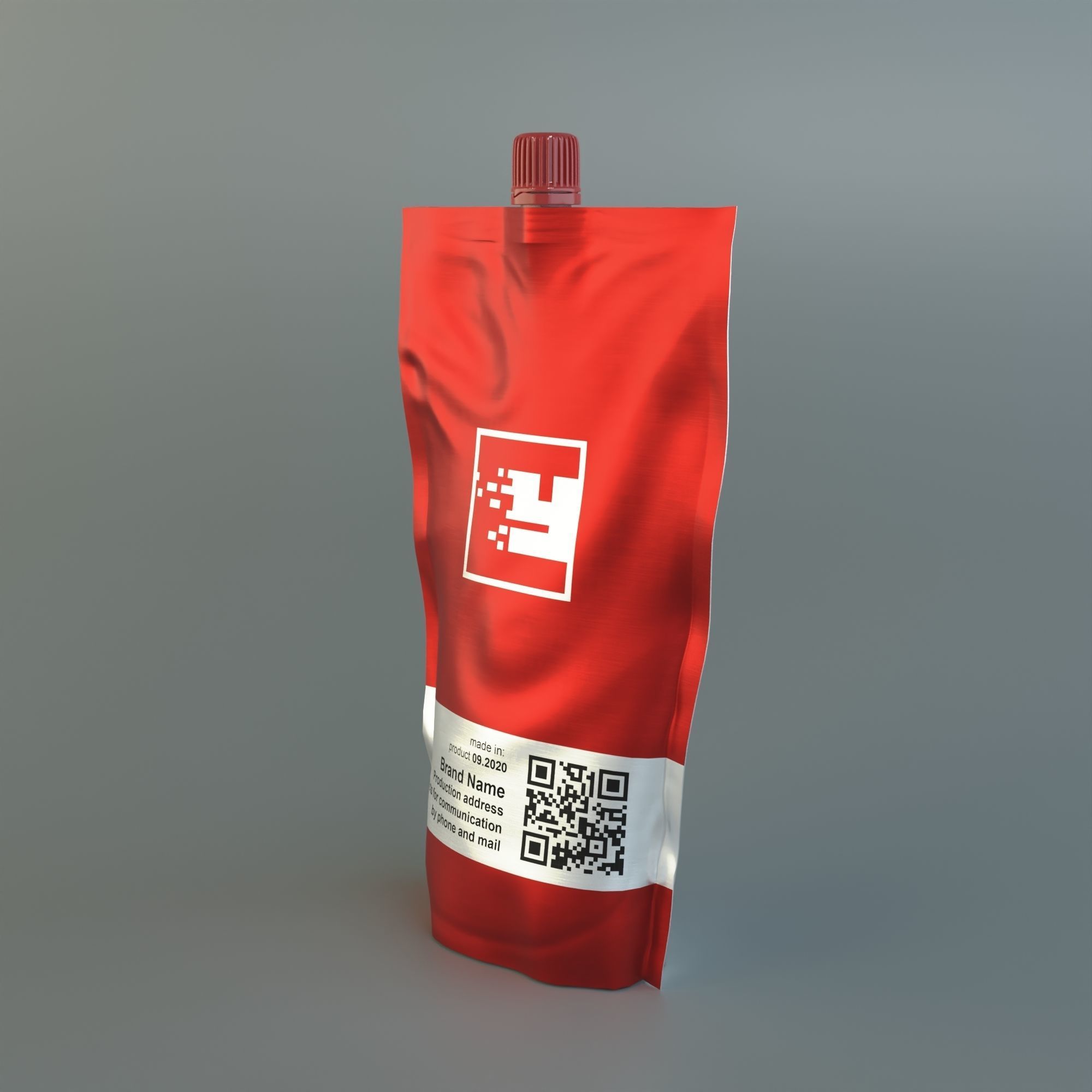 Flexible packaging Doy-Pack with dispenser and cap 3D model | CGTrader