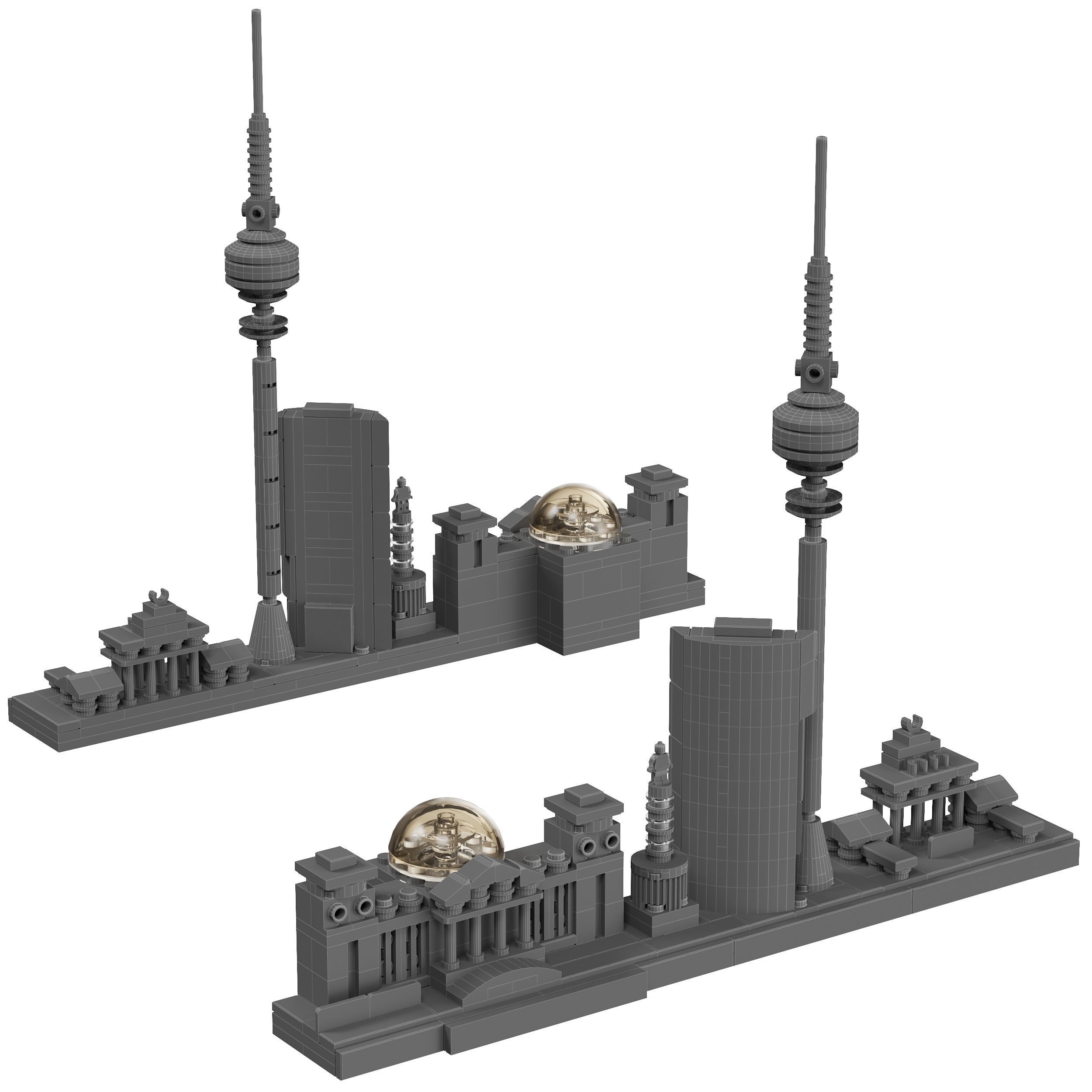 Lego Architecture Skyline 21027 Berlin 3D model CGTrader