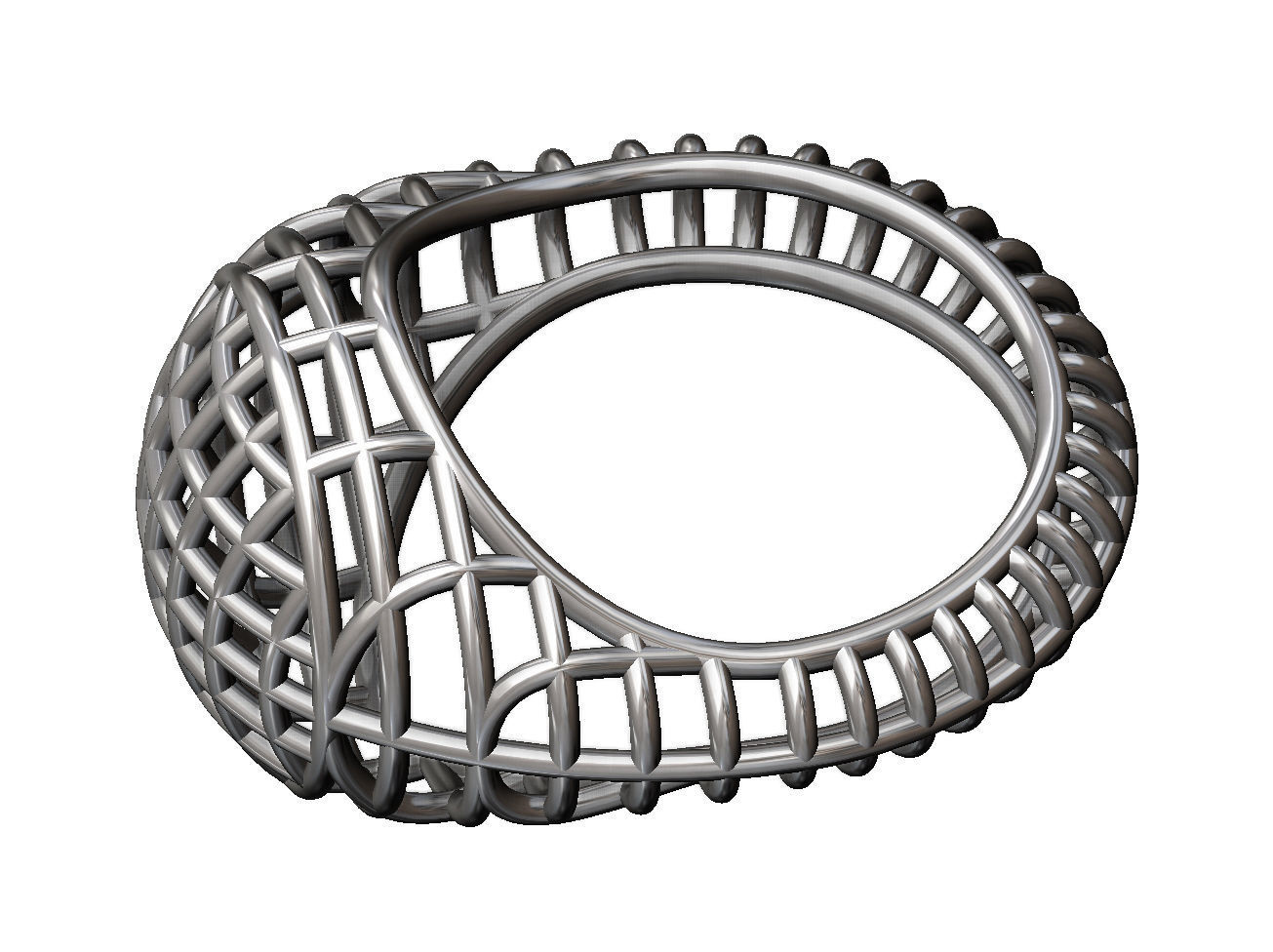 Wire mesh dome top ring 3D model 3D printable CGTrader