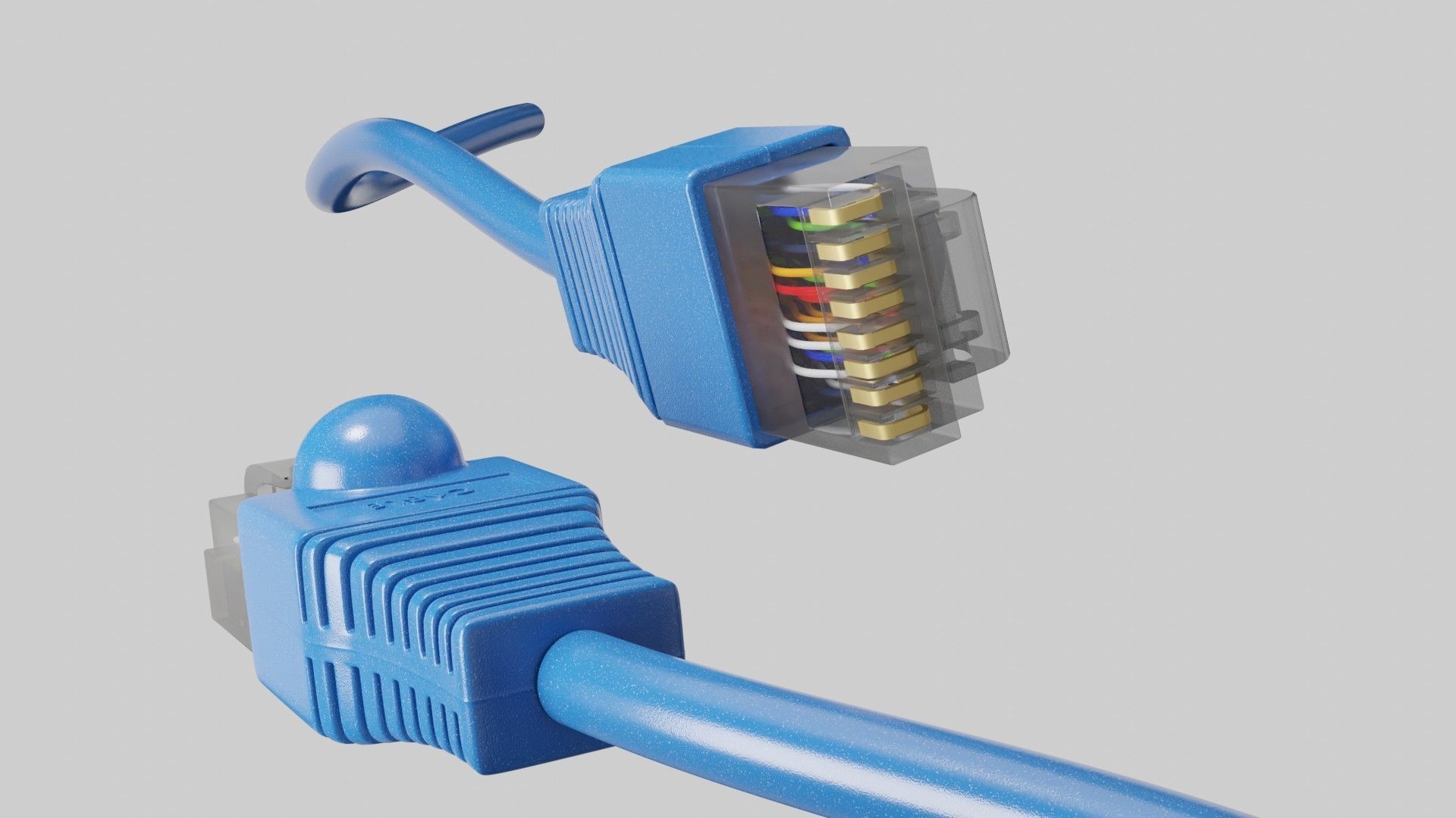Ethernet cable RJ-45 Plug 3D model | CGTrader