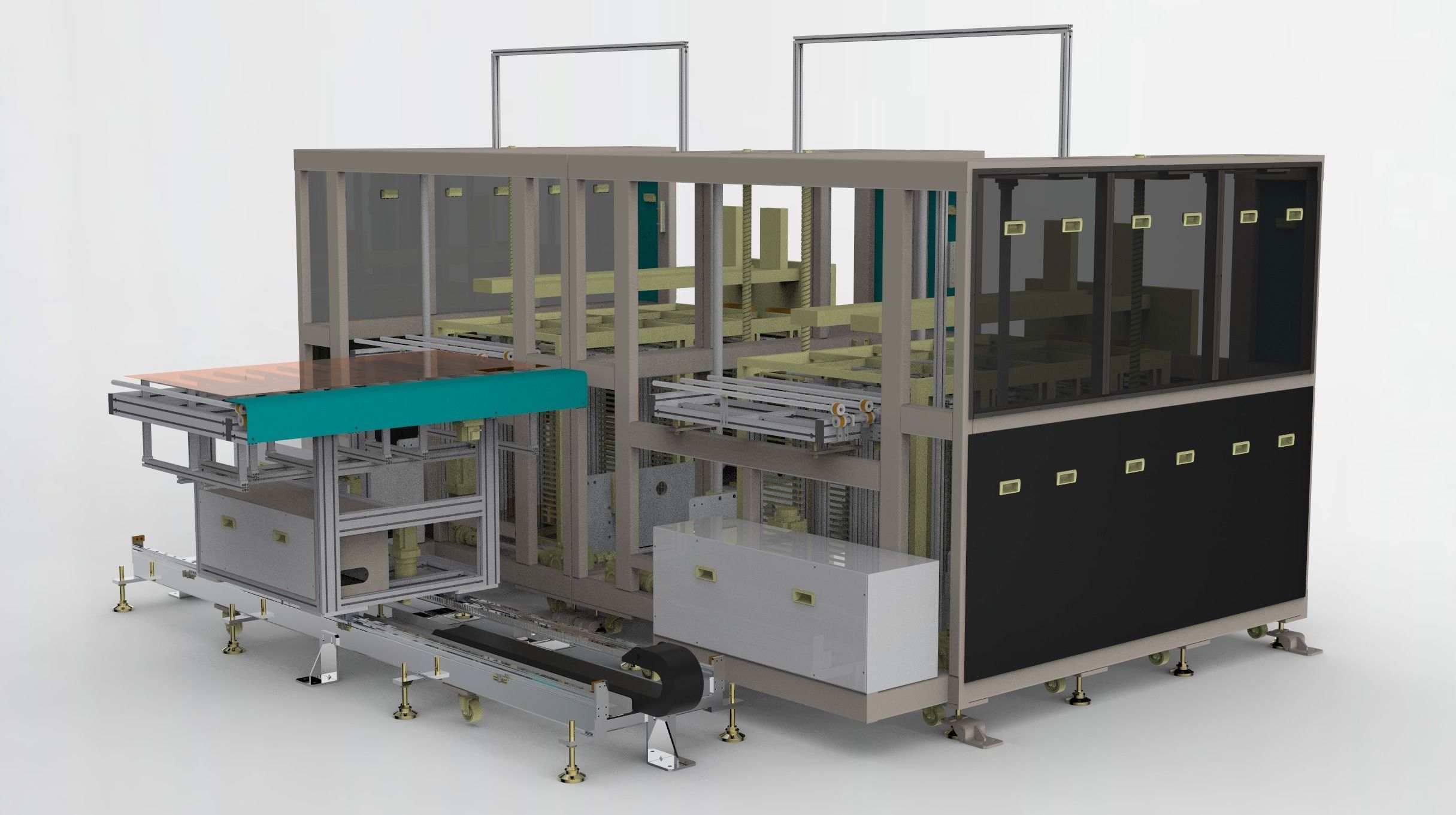 Large panel receiving loading and unloading machine 3D model | CGTrader