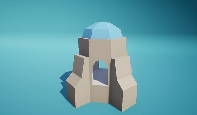 3D model Dome 8sided Stilted Walkthrough VR / AR / low-poly | CGTrader