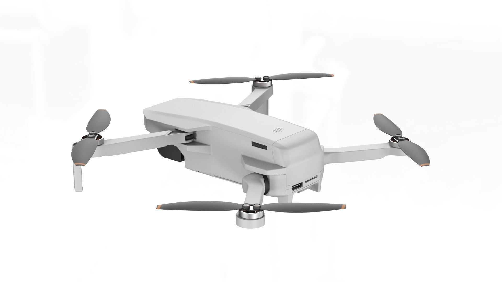 DJI Mini 2 Quadcopter remote controlled drone 3D model CGTrader