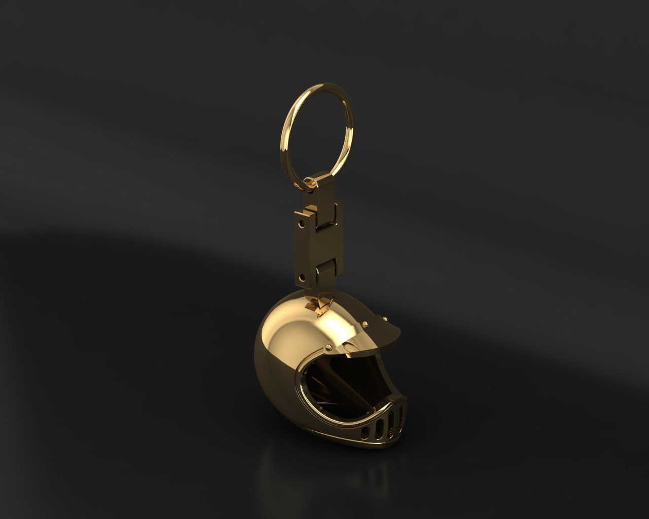 Keychain motorcycle helmet Trinket 3D model 3D printable CGTrader