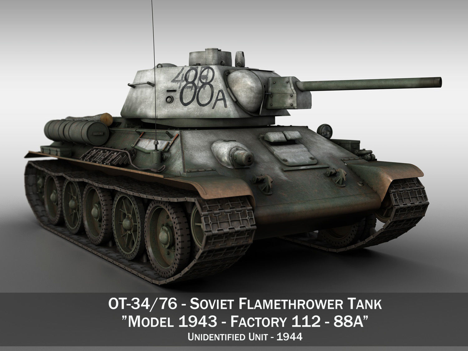 OT-34-76 - Soviet Flamethrower Tank - 88A