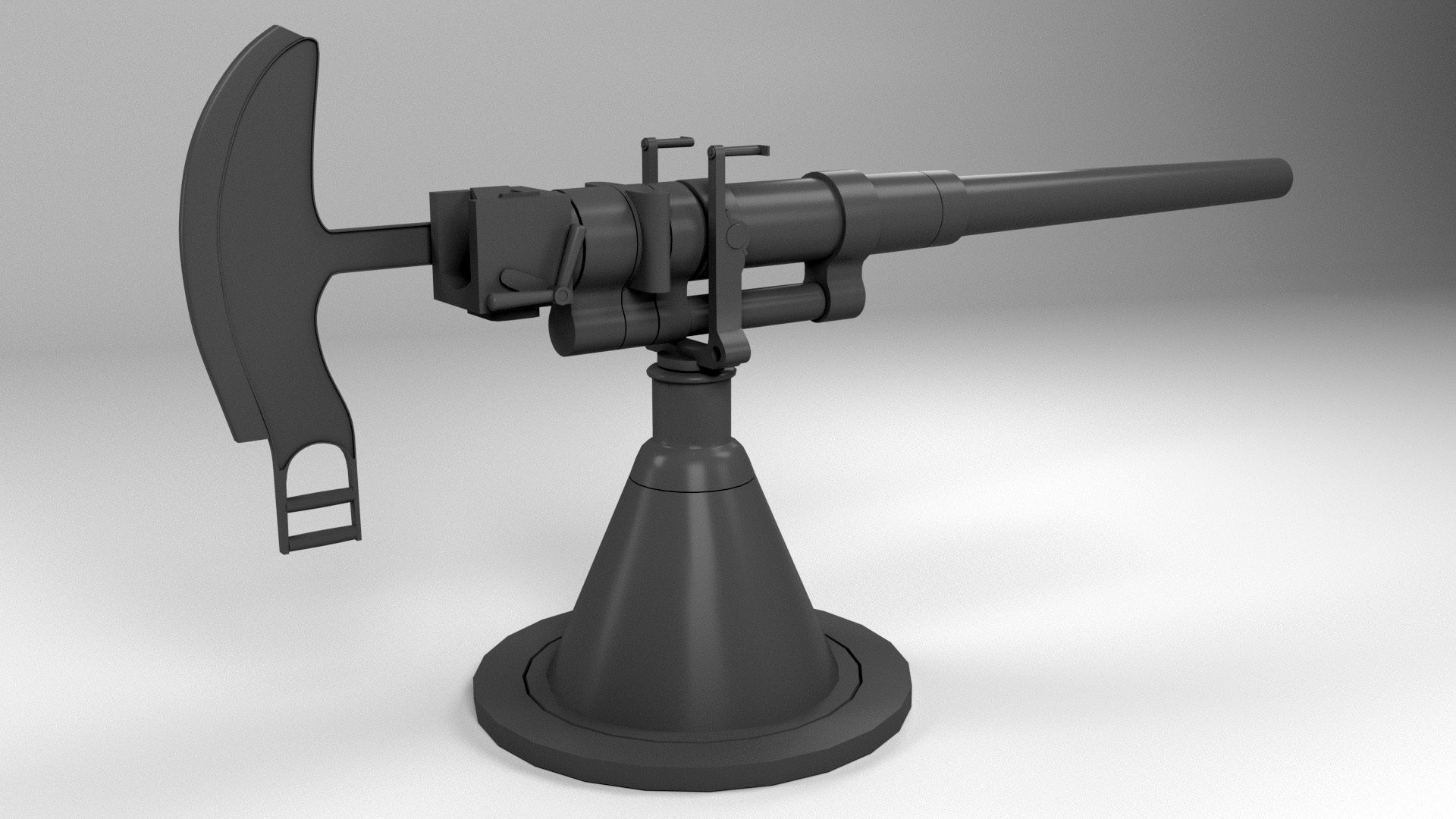 47mm Hotchkiss gun 3D model CGTrader
