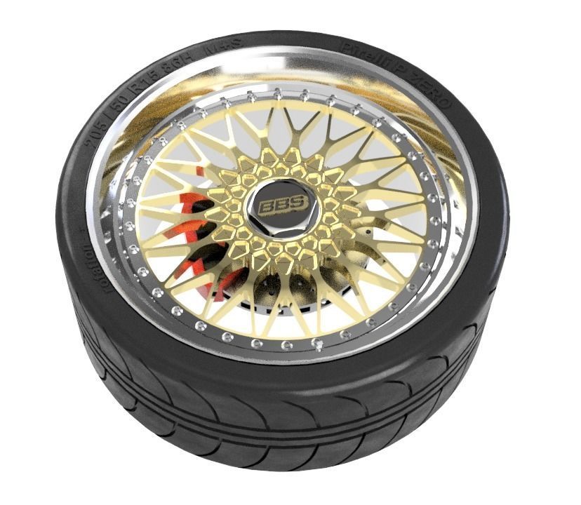 Bbs Rims Model 3 BBS RM rim with brakes and pneumatics 3D model 3D printable | CGTrader