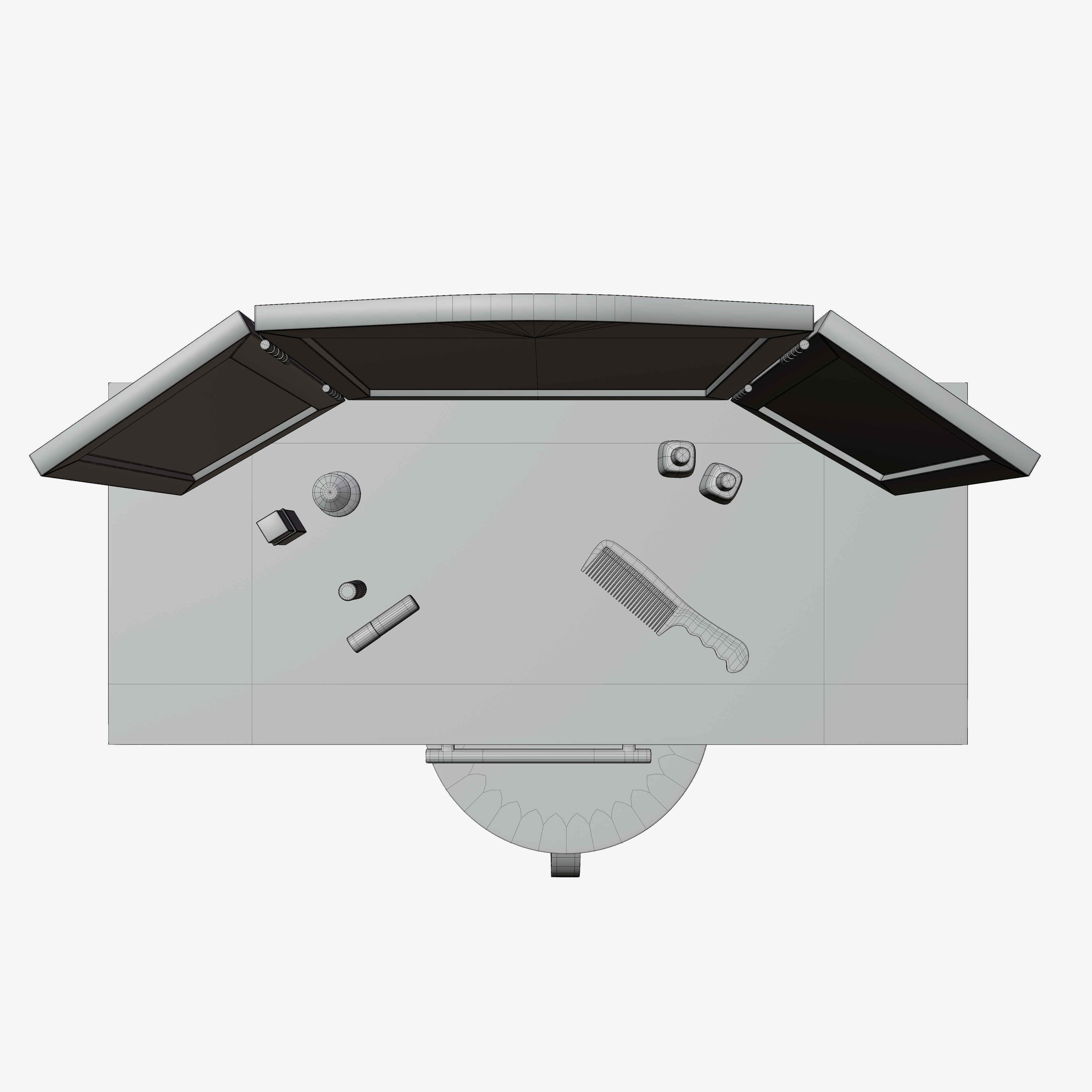 Toy Vanity Table and Stool 3D model CGTrader