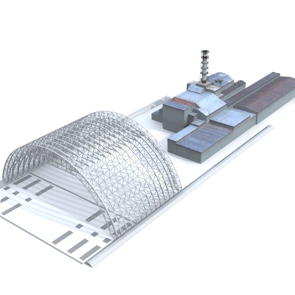 Chernobyl Reactor Containment Shelter 3D model | CGTrader