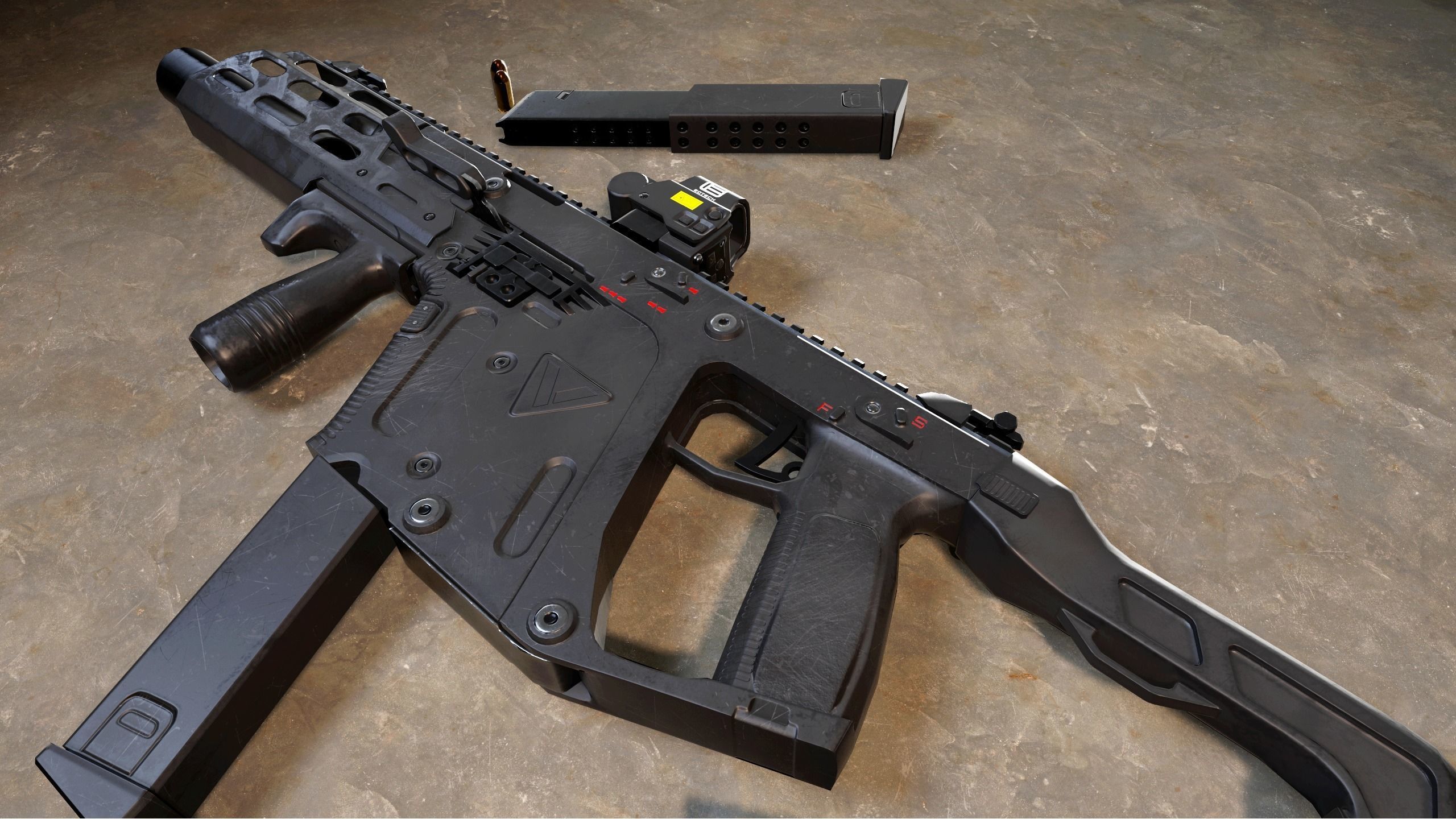 3D model Kriss Vector Submachine Gun VR / AR / low-poly | CGTrader