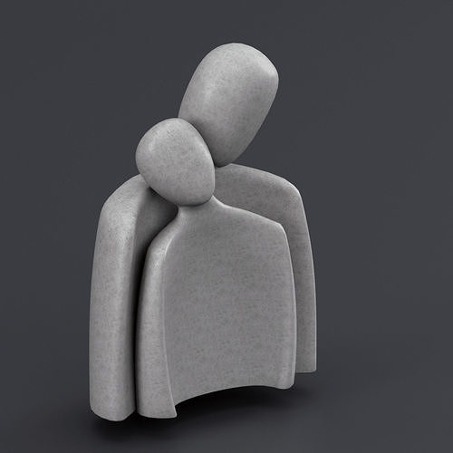 3D model Sculpture of a man and a woman VR / AR / low-poly | CGTrader