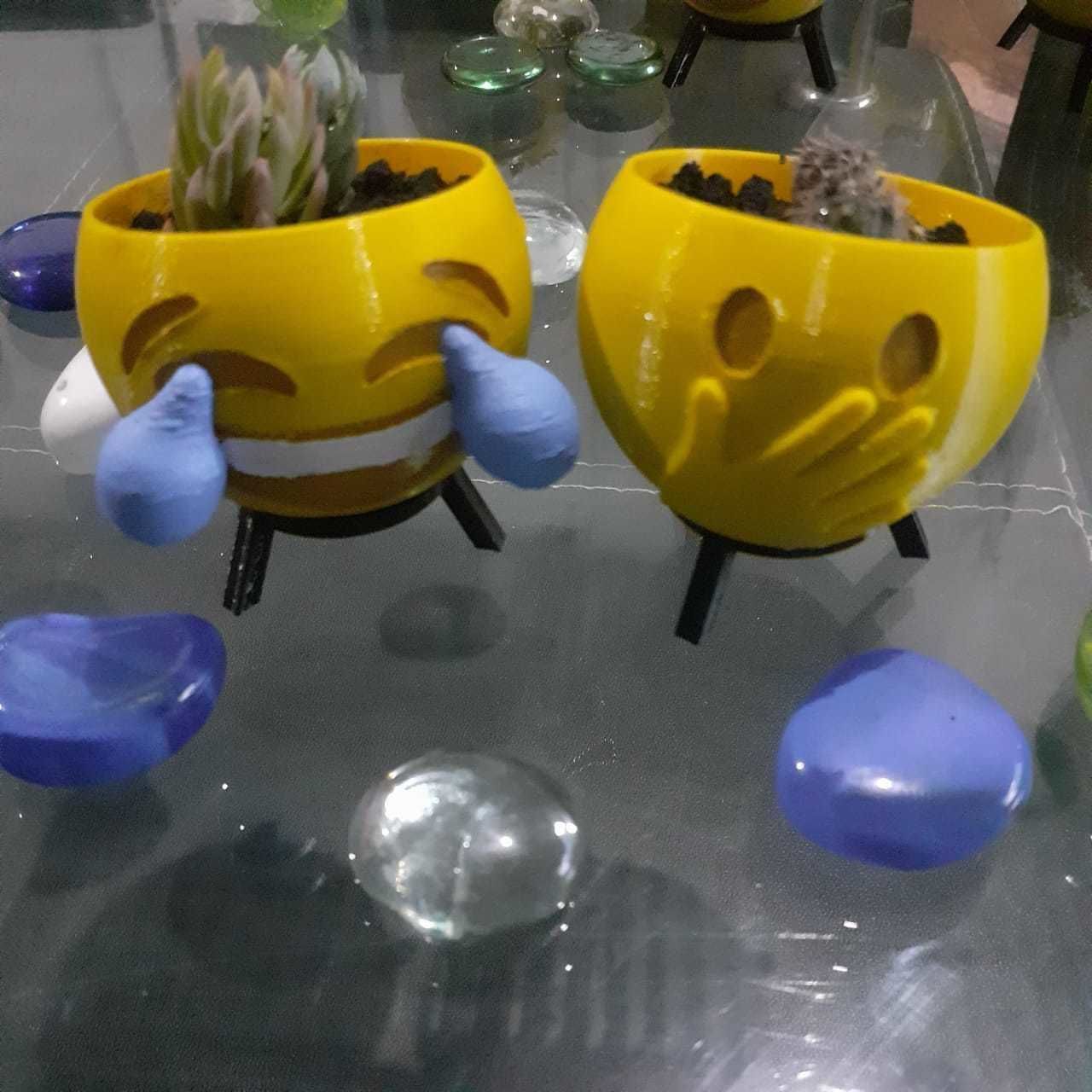 Emoji Flower Pot 3D model 3D printable CGTrader
