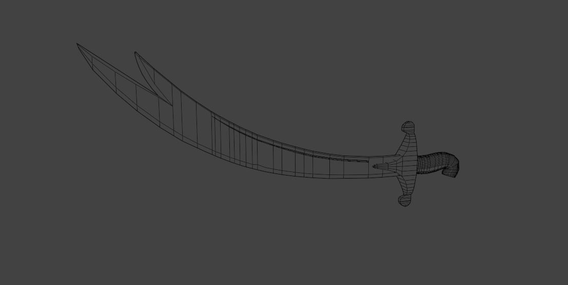 3D model Zulfiqar Sword Low Poly VR / AR / low-poly | CGTrader