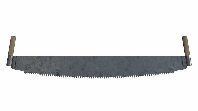 3D model Two handed saw VR / AR / low 