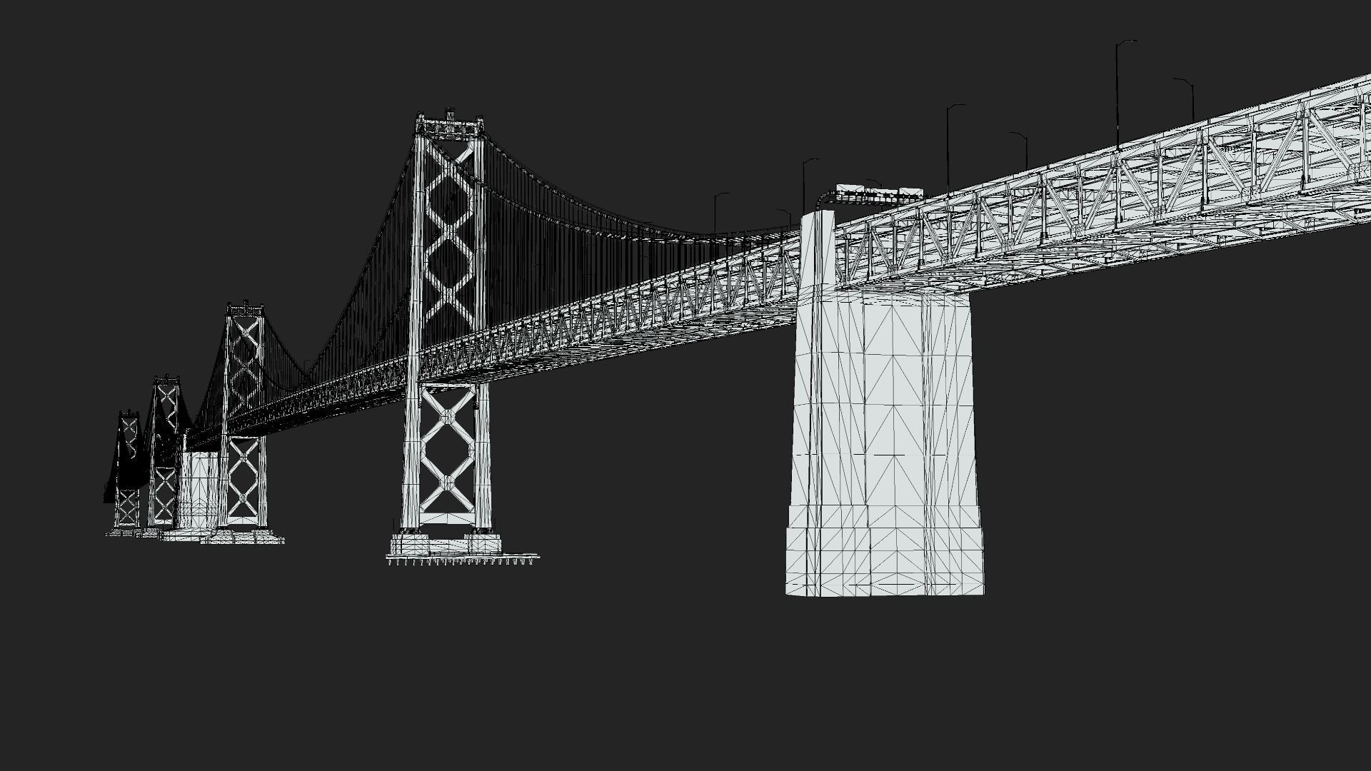 3D model San Francisco - Oakland Bay Bridge 3D Model with Textures VR ...