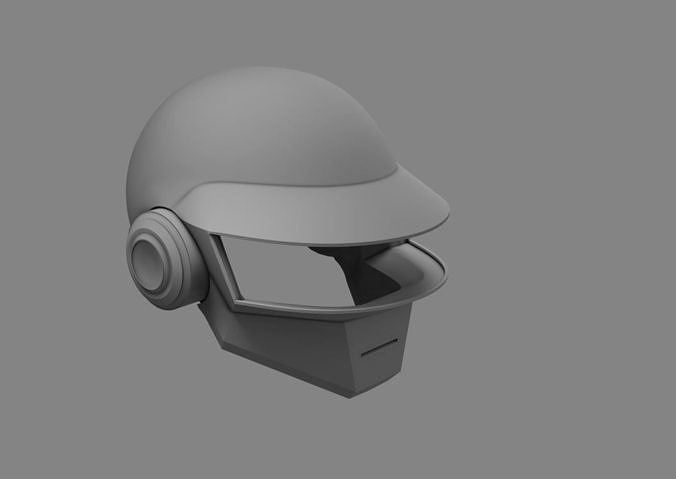 daft punk helmet stl cosplay high poly model 3D model 3D printable ...