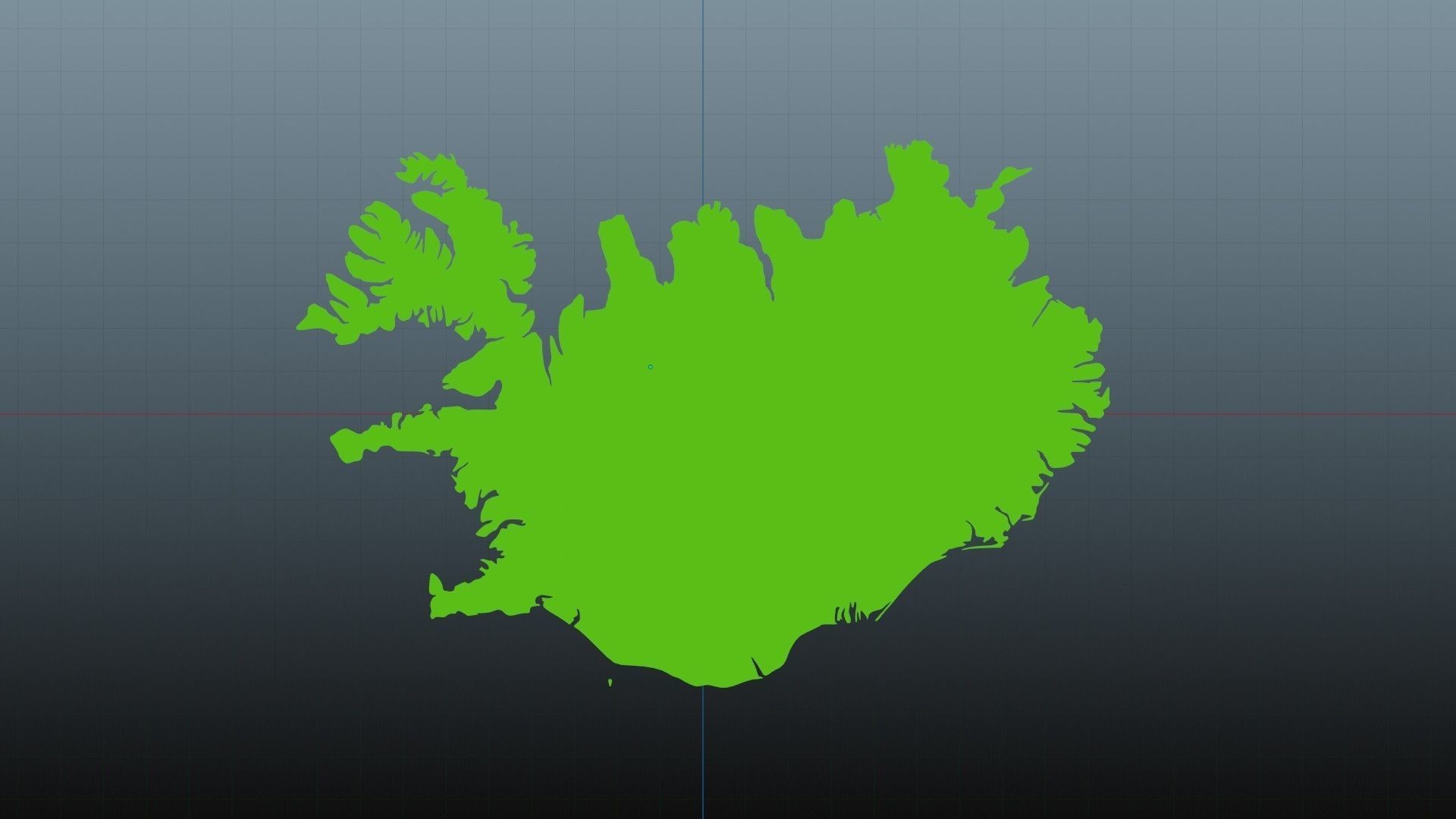 Iceland map symbol