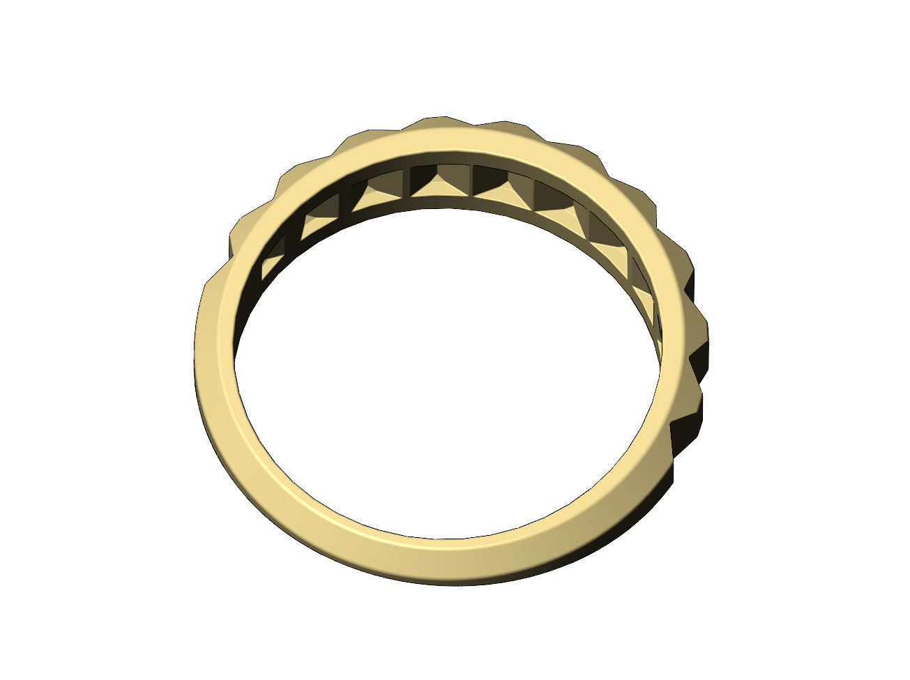 Triangular knurl tapered band 3D model 3D printable CGTrader