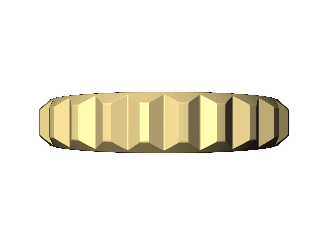 Triangular knurl tapered band 3D model 3D printable CGTrader