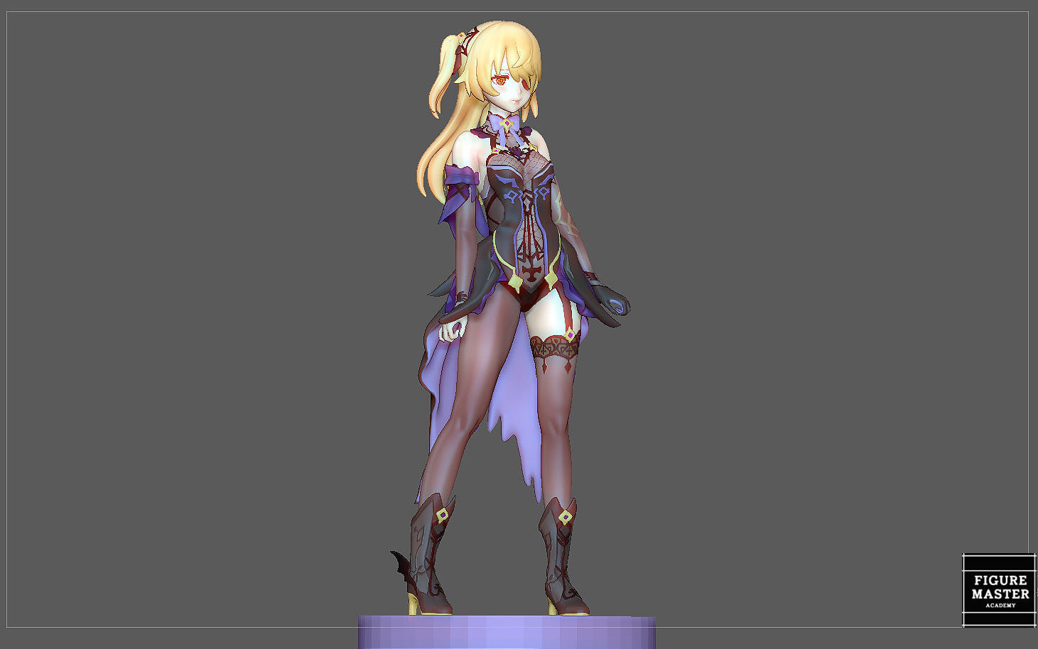 FISCHL GENSHIN IMPACT STATUE CUTE GIRL GAME CHARACTER ANIME 3D model 3D