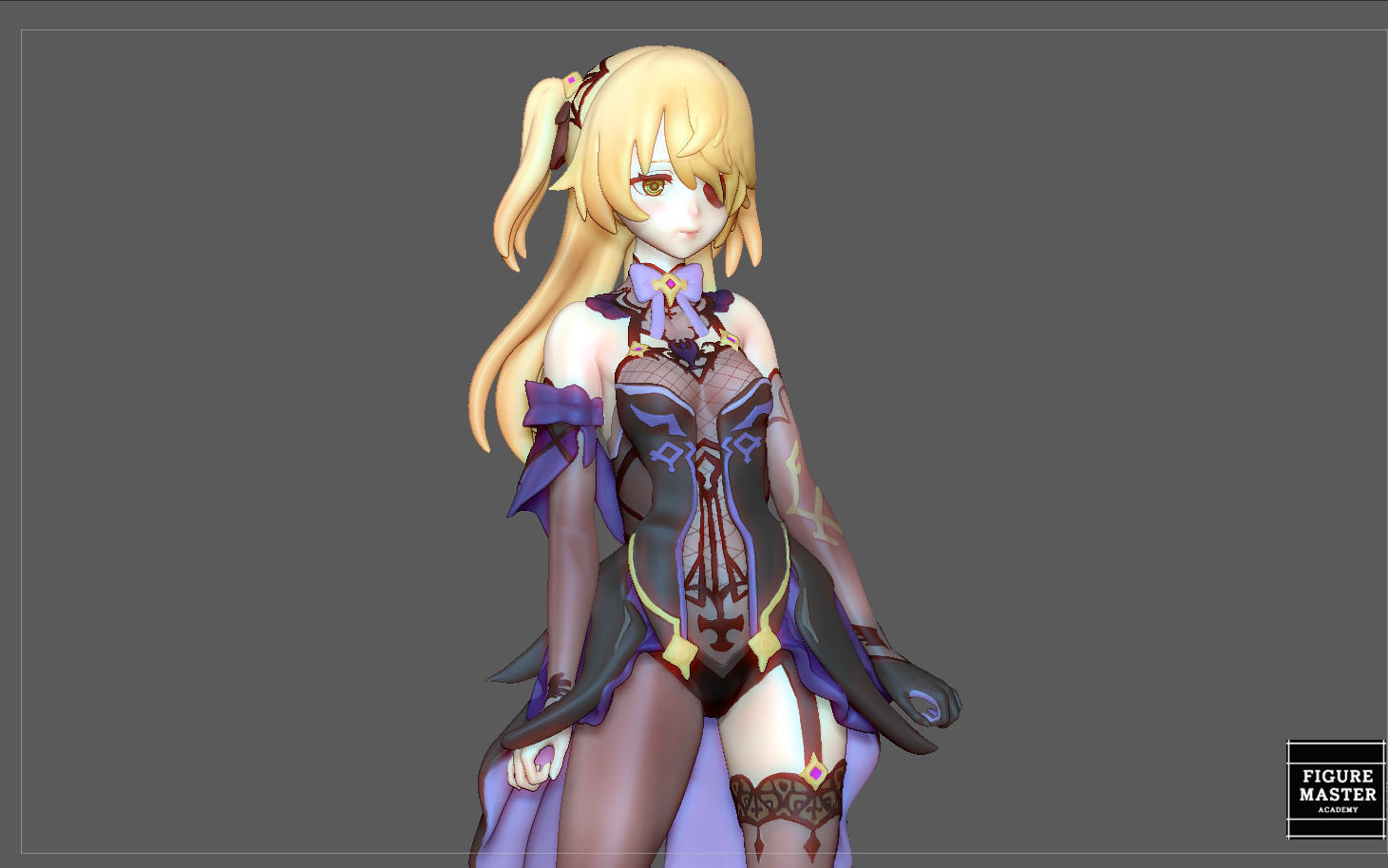 FISCHL GENSHIN IMPACT STATUE CUTE GIRL GAME CHARACTER ANIME 3D model 3D