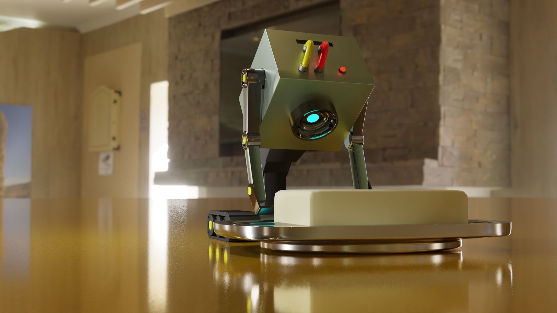 Butter robot servant from Rick and Morty 3D model