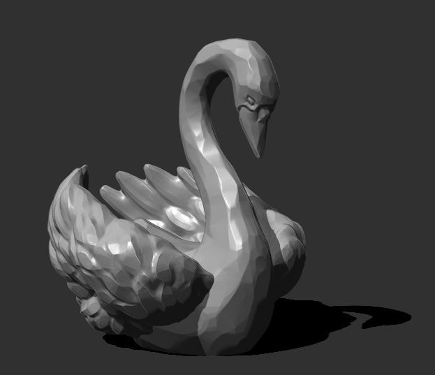 2 swan for 3d printing 3D model 3D printable | CGTrader