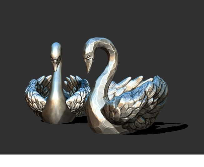 2 swan for 3d printing 3D model 3D printable | CGTrader