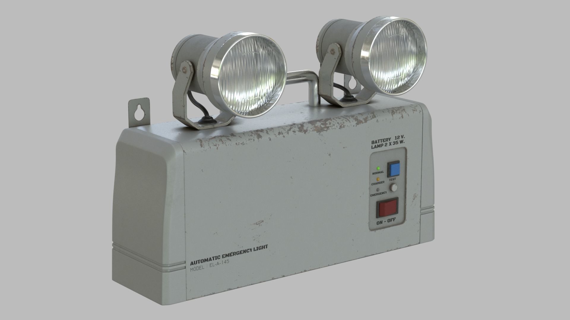 Old Emergency Light 3D model CGTrader