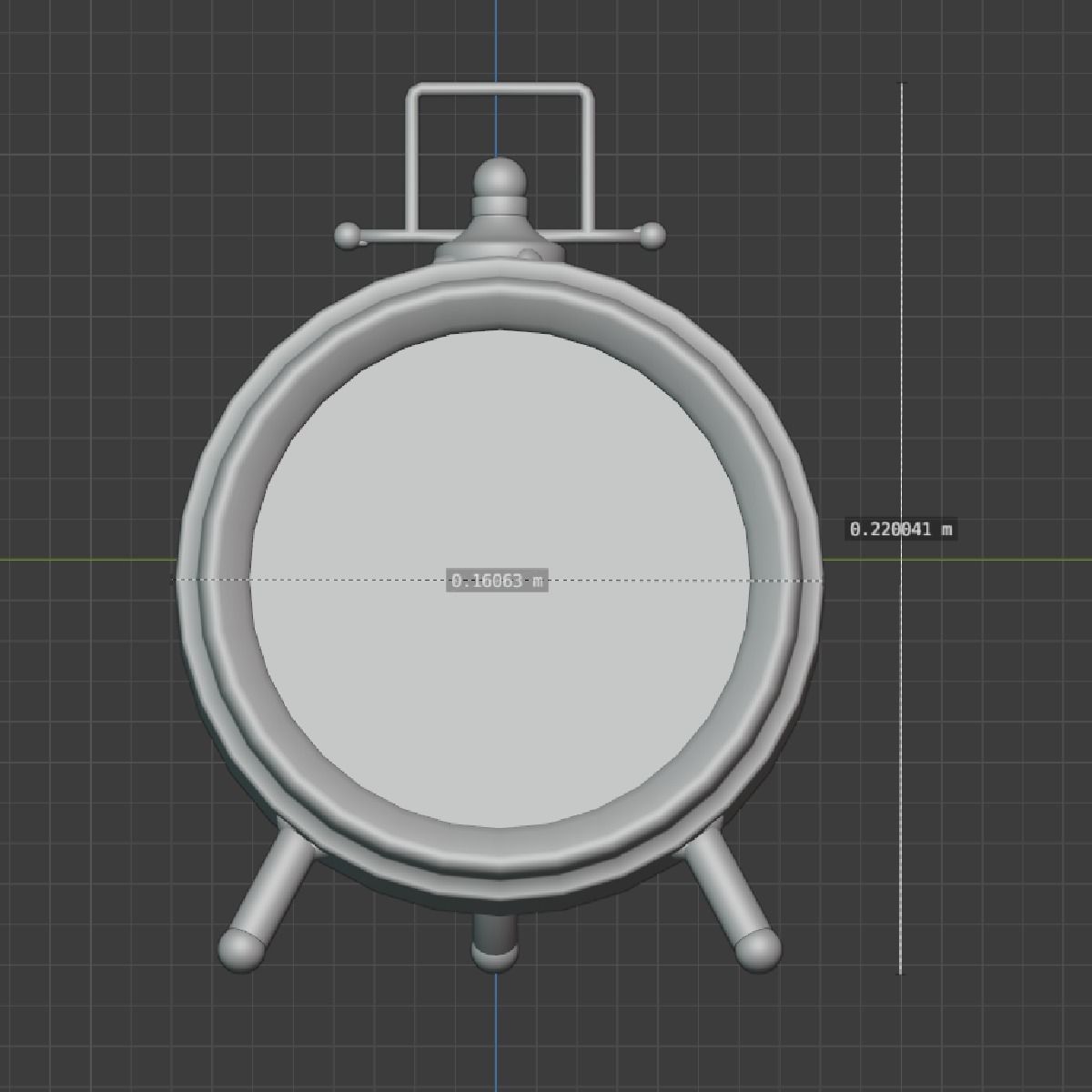 Industrial Alarm clock Table Clock Tabletop Clock MantelClock 3D model