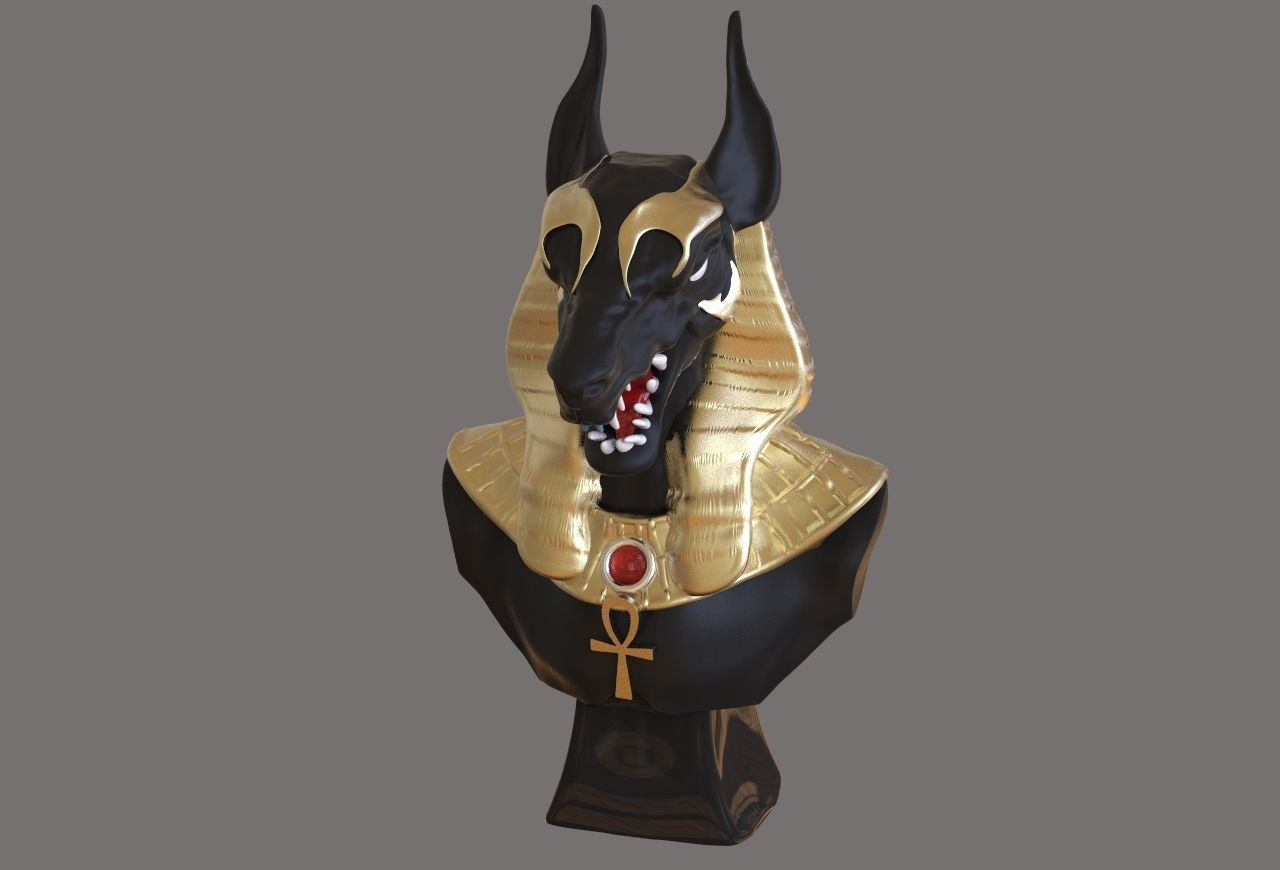 Anubis Sculpture Egyptian Mythology 3d Printed Anubis Bust Art Objects Art Collectibles Issho Ueno Com