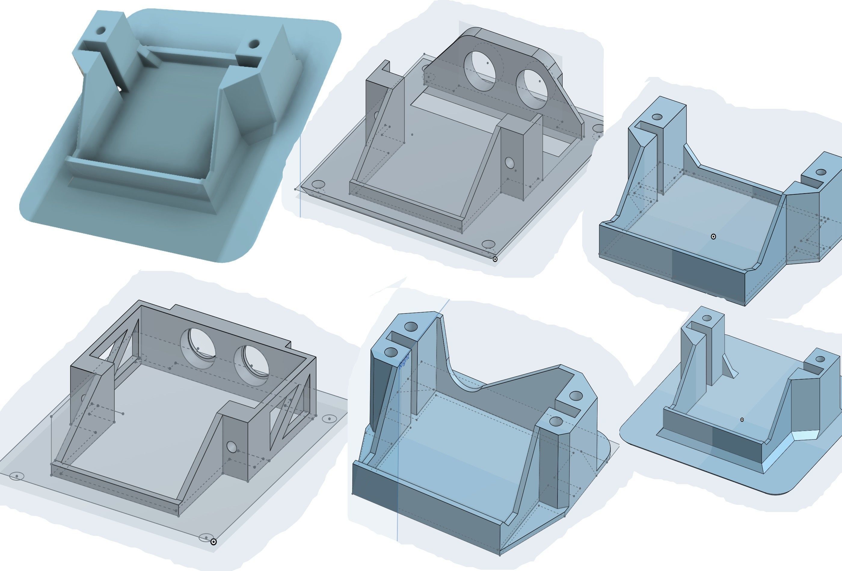 Servo Holder options 3D model 3D printable CGTrader