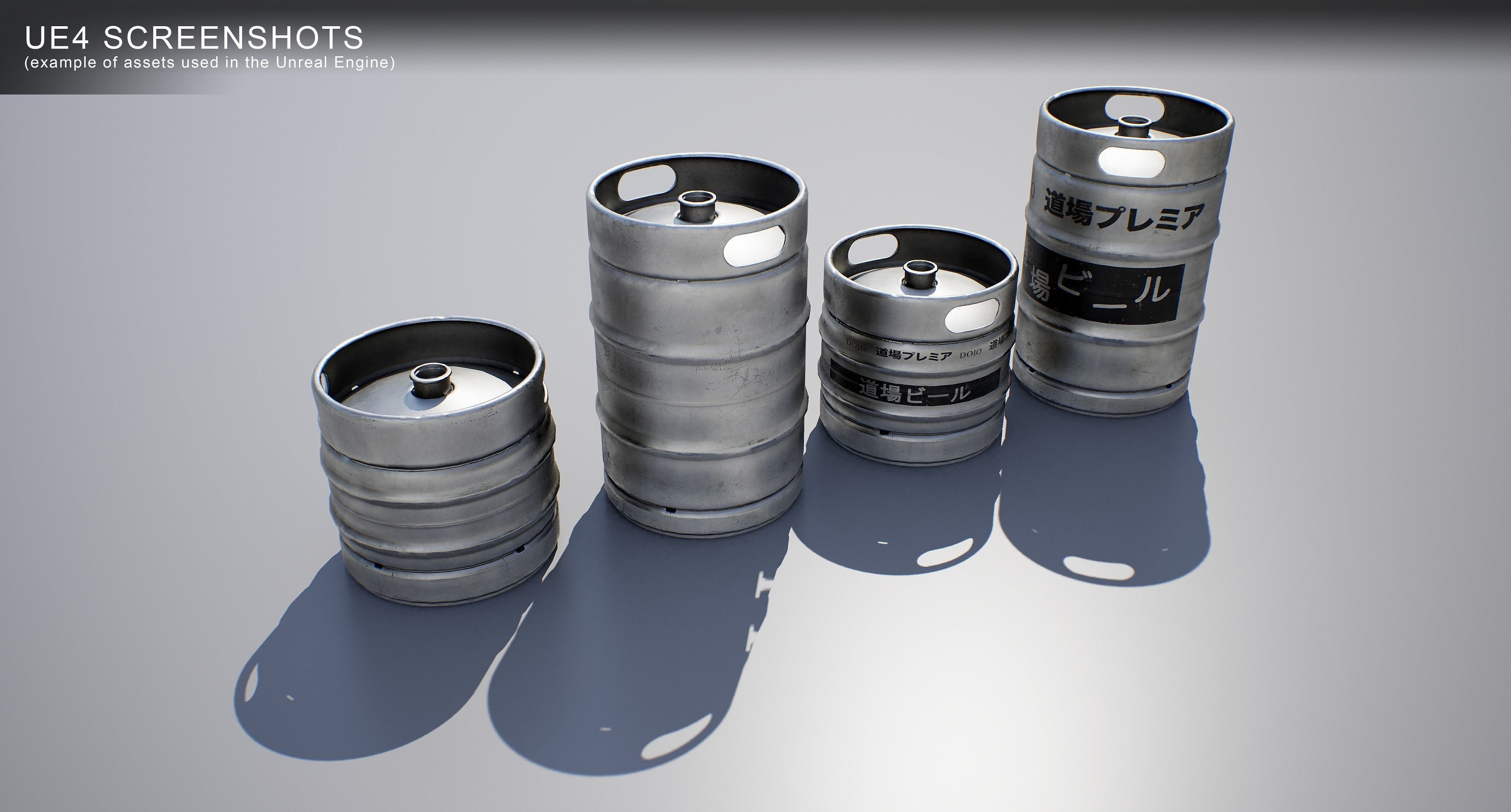 3D model Beer Keg with Stackers PBR Game Ready VR / AR / lowpoly