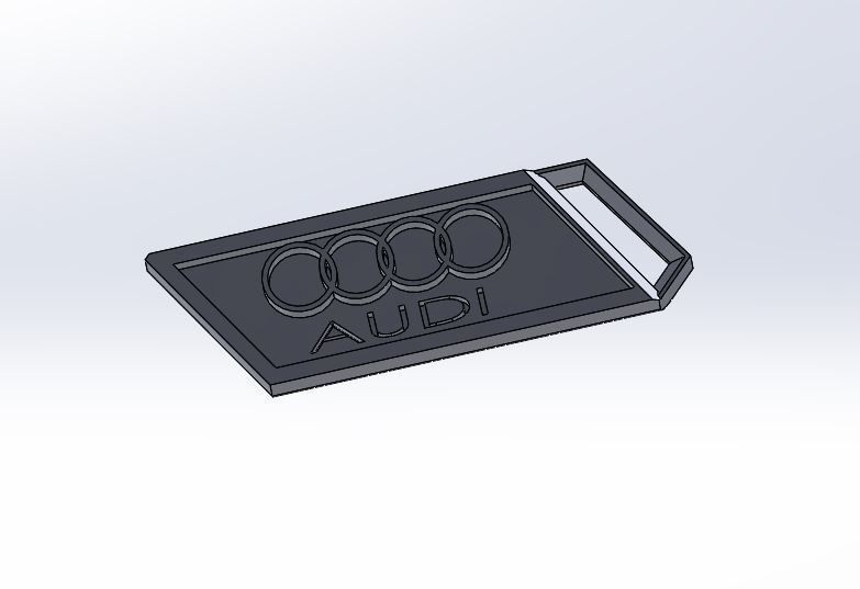 Audi keychain 3D CGTrader
