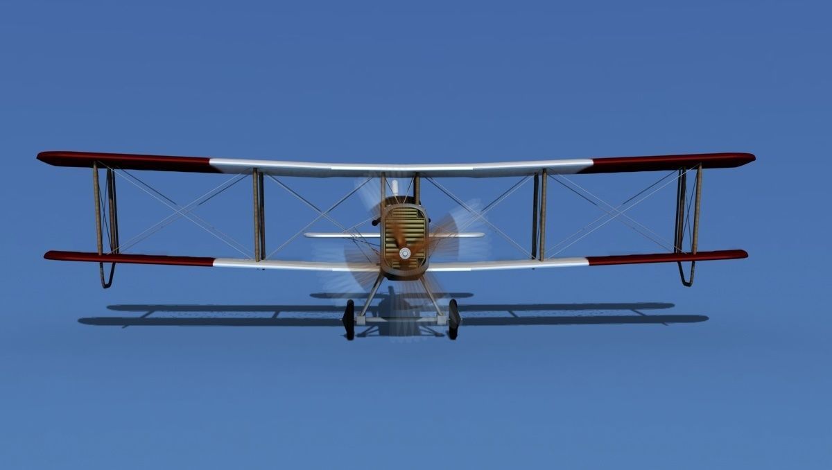 Airco DH4 V01 Johnson Bros Oil Co 3D model animated rigged CGTrader