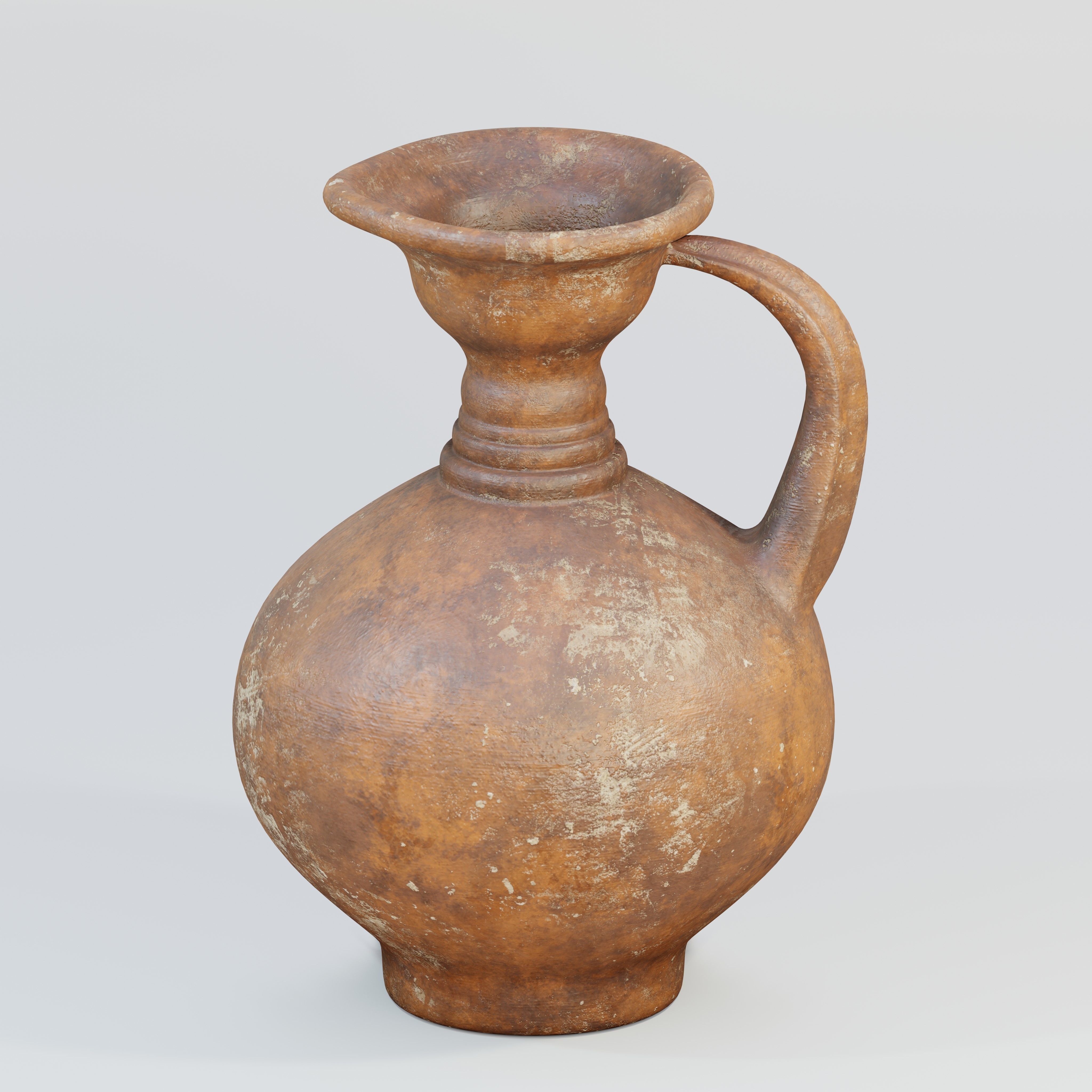 Ancient terracotta water jug 3D model CGTrader