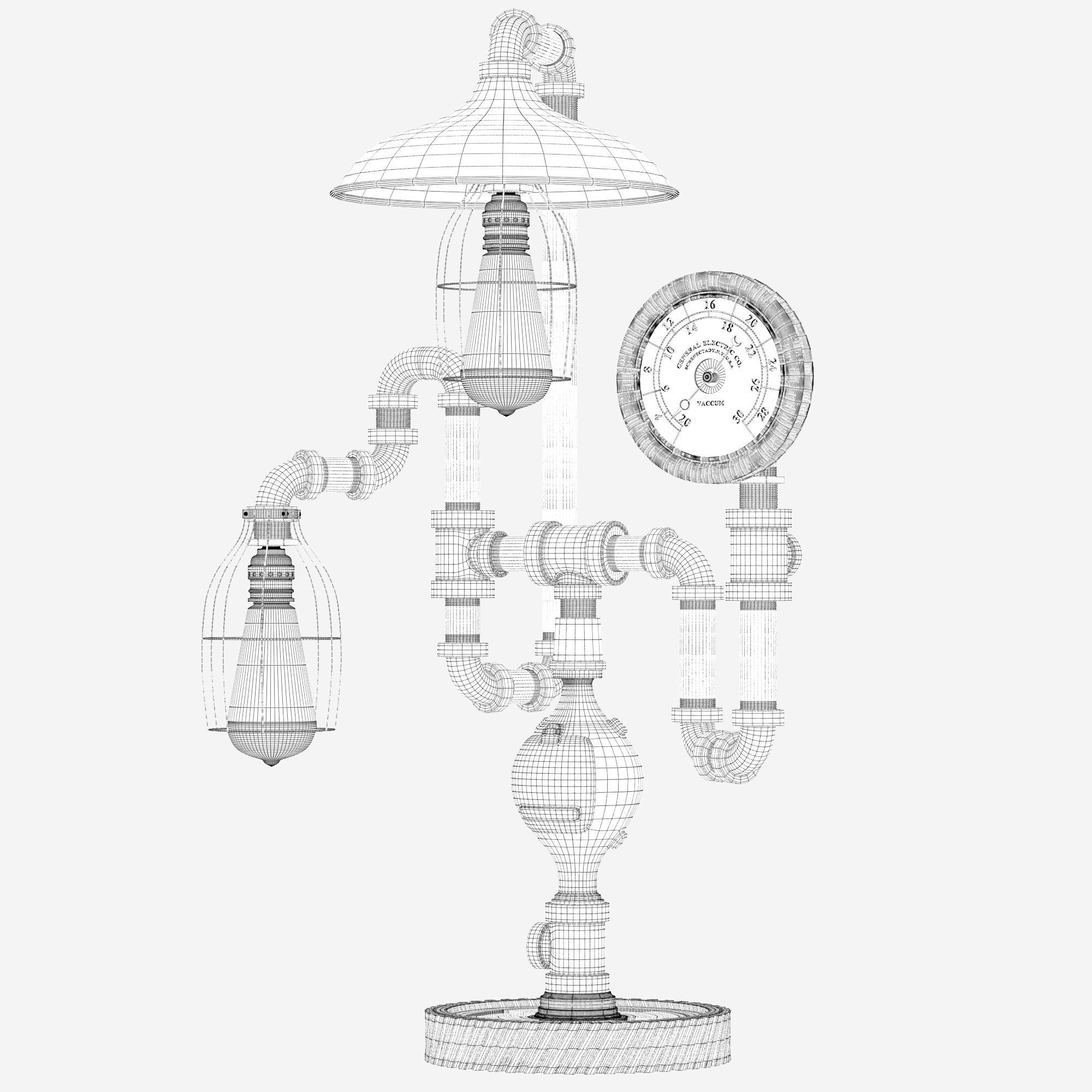 Antique Steam Gauge Lamp by Machineagelamps 3D model CGTrader