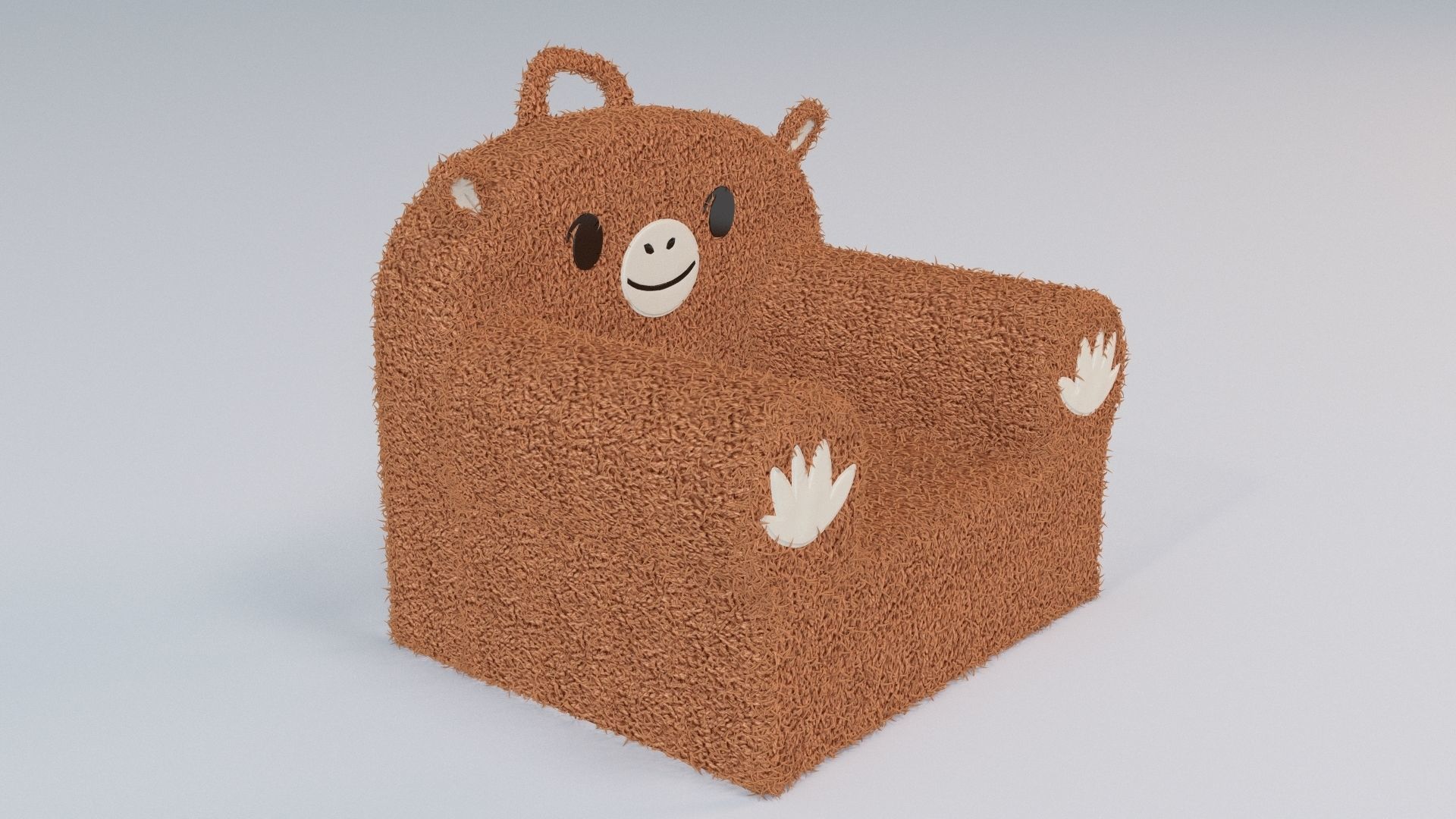 Large Furry Monkey Nod Chair Cover 3D model CGTrader