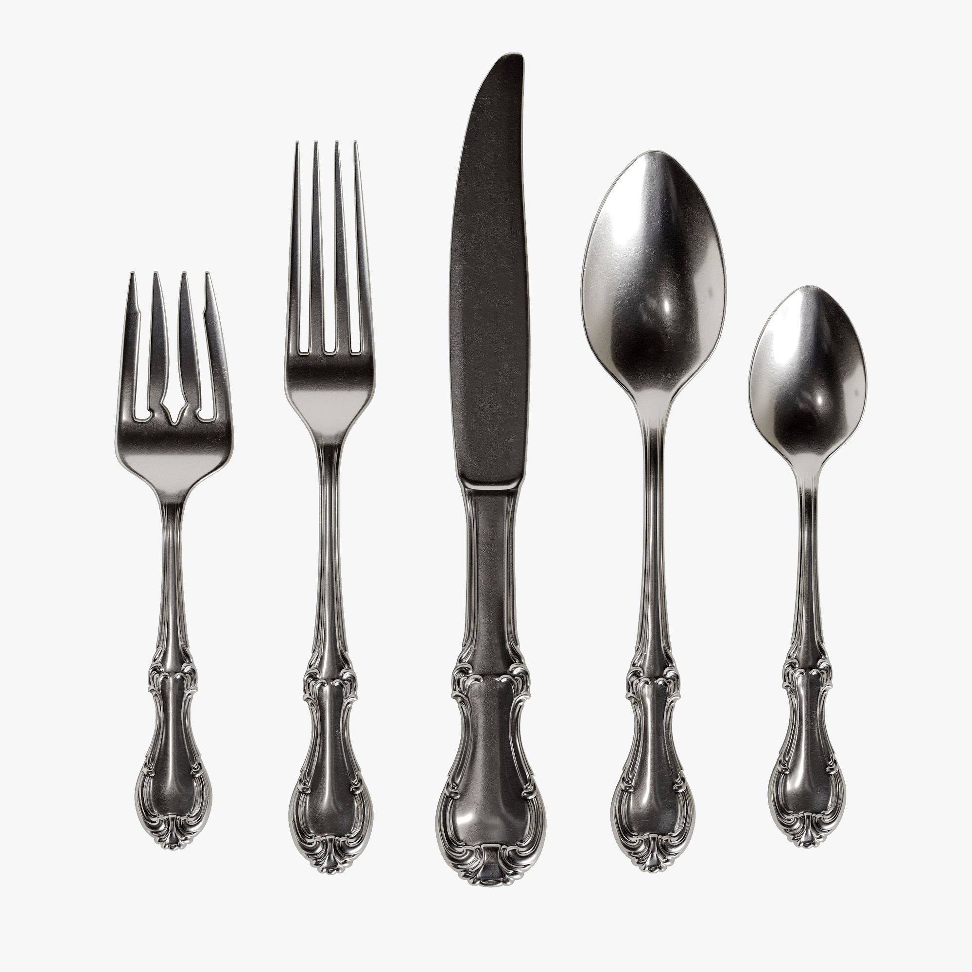 3D Cutlery set 05 CGTrader