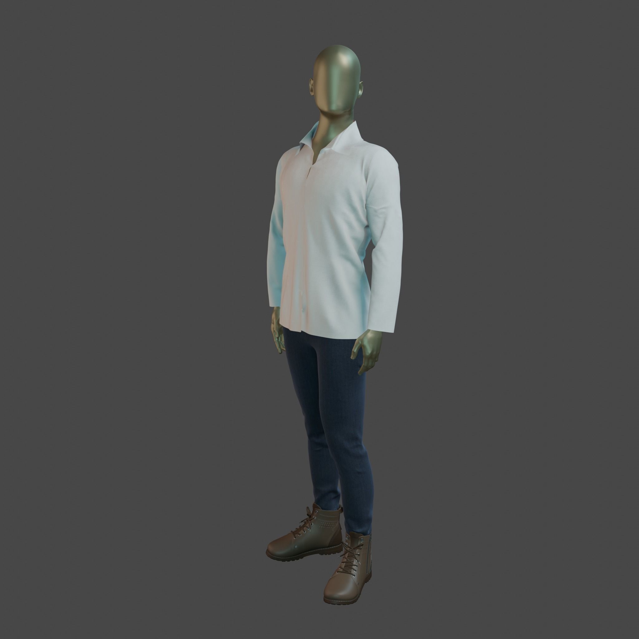 Basic Mannequin Rig 3D model Blender Rig Male Base Mannequin Set for Sculpting VR / AR ...