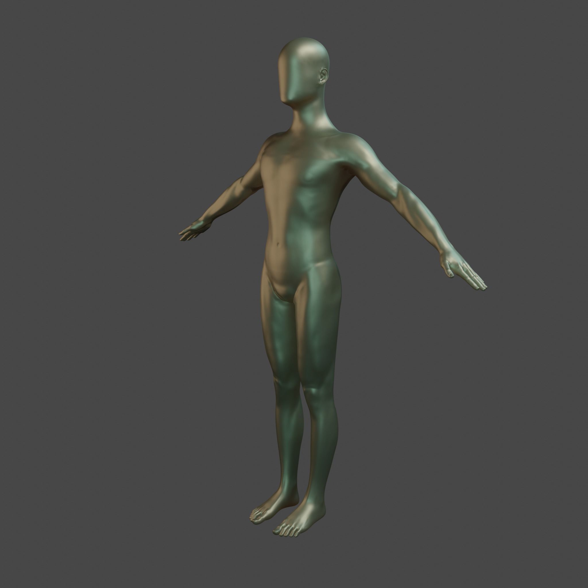 Basic Mannequin Rig 3D model Blender Rig Male Base Mannequin Set for Sculpting VR / AR ...