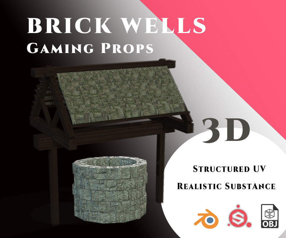 Gamin Prop - Brick Well Set
