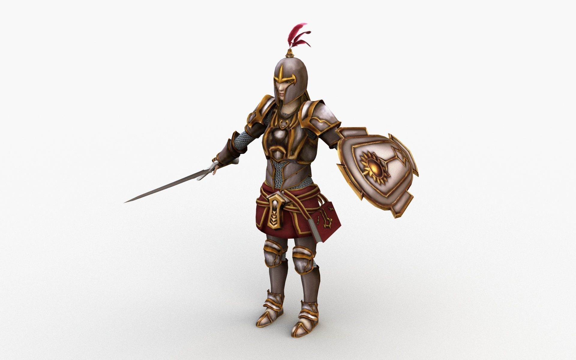 Knight Woman 3D model