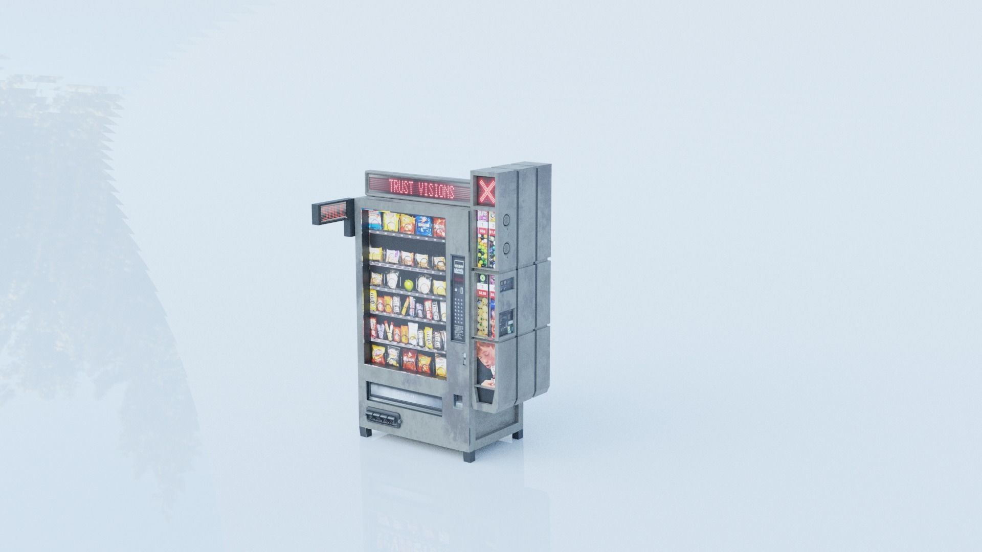 Sci Fi Vending Machine 3d Model Cgtrader 