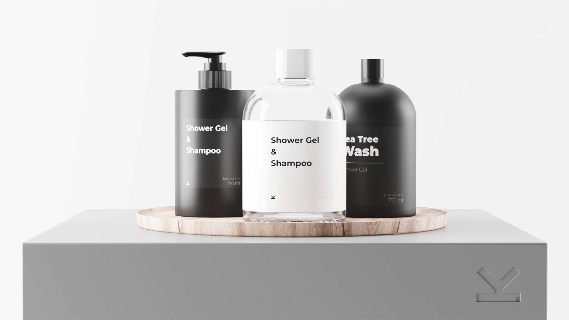 Shower Gel and Shampoo bottles free 3D model CGTrader