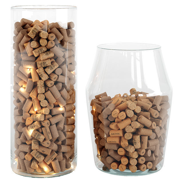 Wine corks in a vase decor 3D model CGTrader