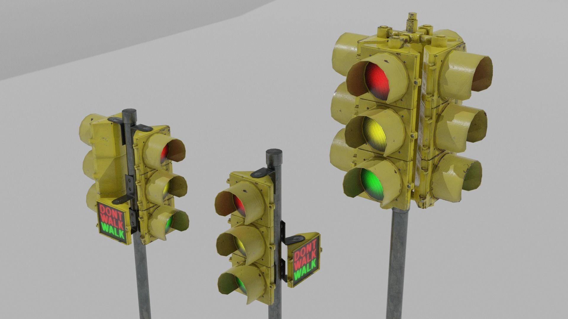 3D model Traffic Lights USA VR / AR / lowpoly CGTrader